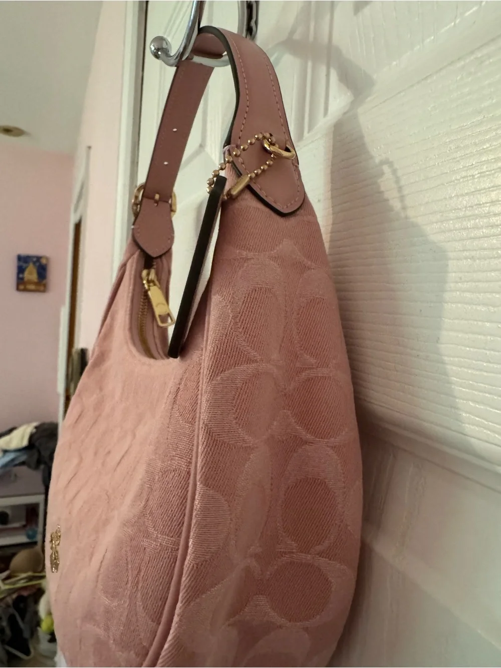 Coach Pink Demin Emily Shoulder Bag